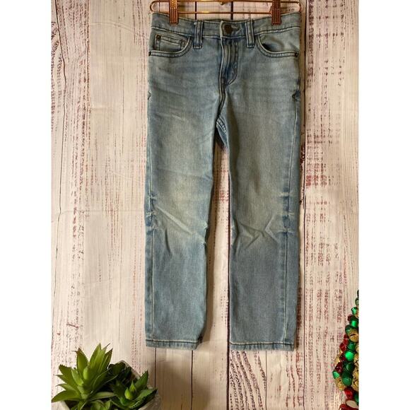 Cat & Jack Slim Super Stretch Blue Jeans Girls Sz 6 - Picture 1 of 12